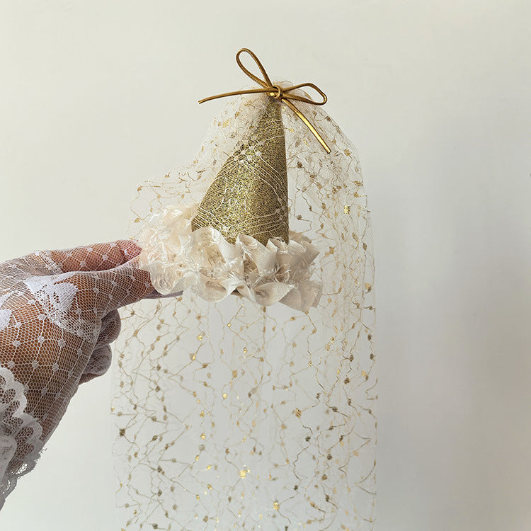 Wholesale Bow Lace Veil Birthday Hat Hairpin