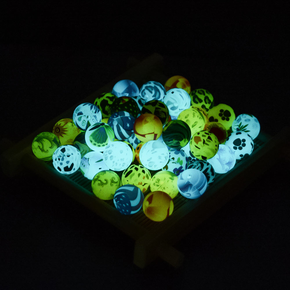 Wholesale 50PCS Silicone Luminous Leopard Beads