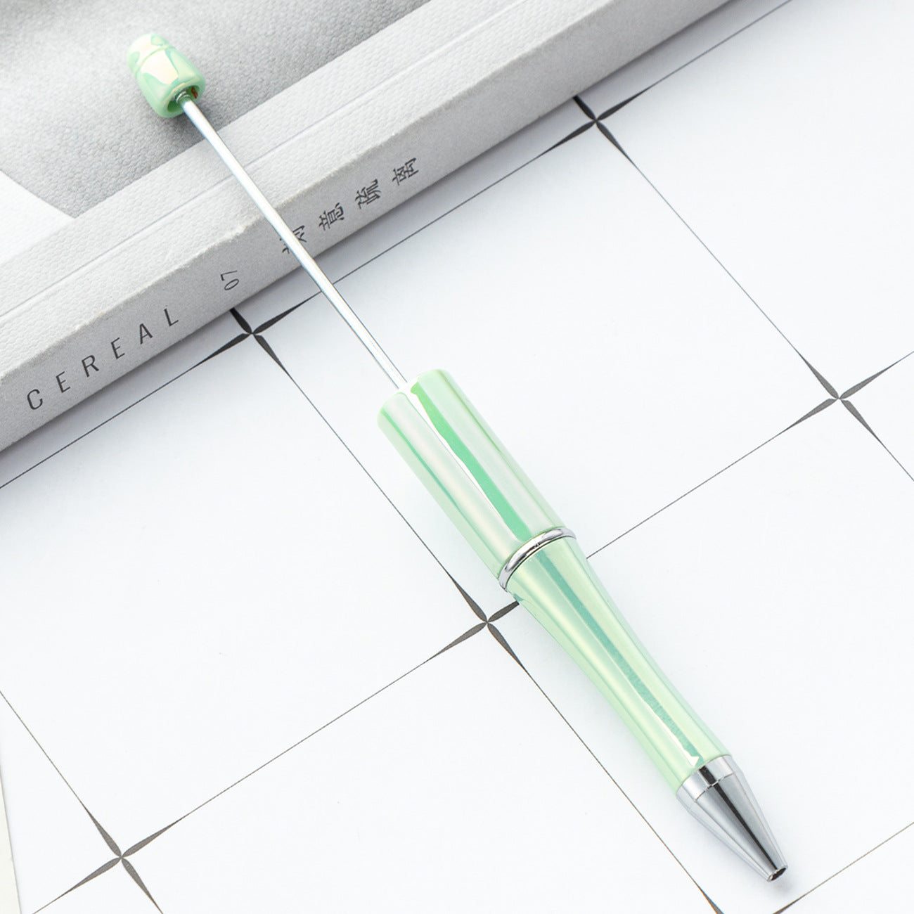 Wholesale Opal Beadable Pens Plastic UV Electroplating Gradient Pen DIY Handmade Beaded Pen