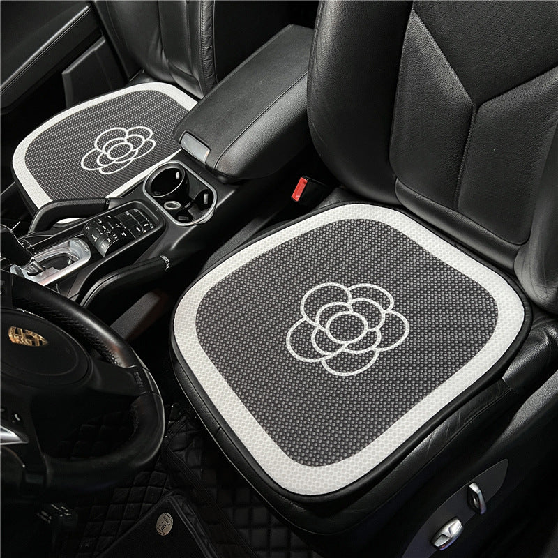 Wholesale Ice Silk Camellia Flower Car Breathable Single Seat Cushion