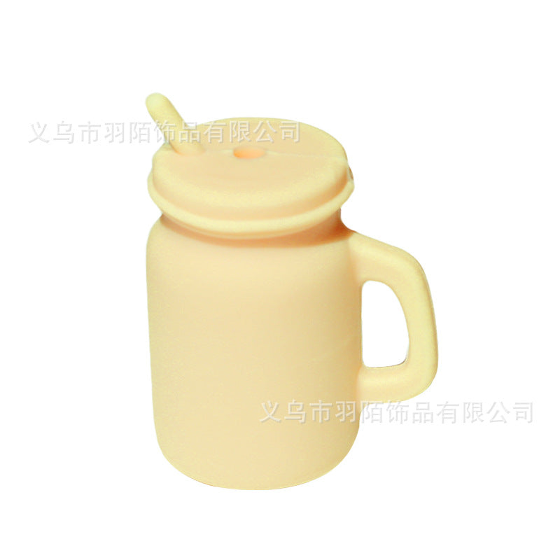 Wholesale 10PCS Water Cup Solid Color Silicone Beads