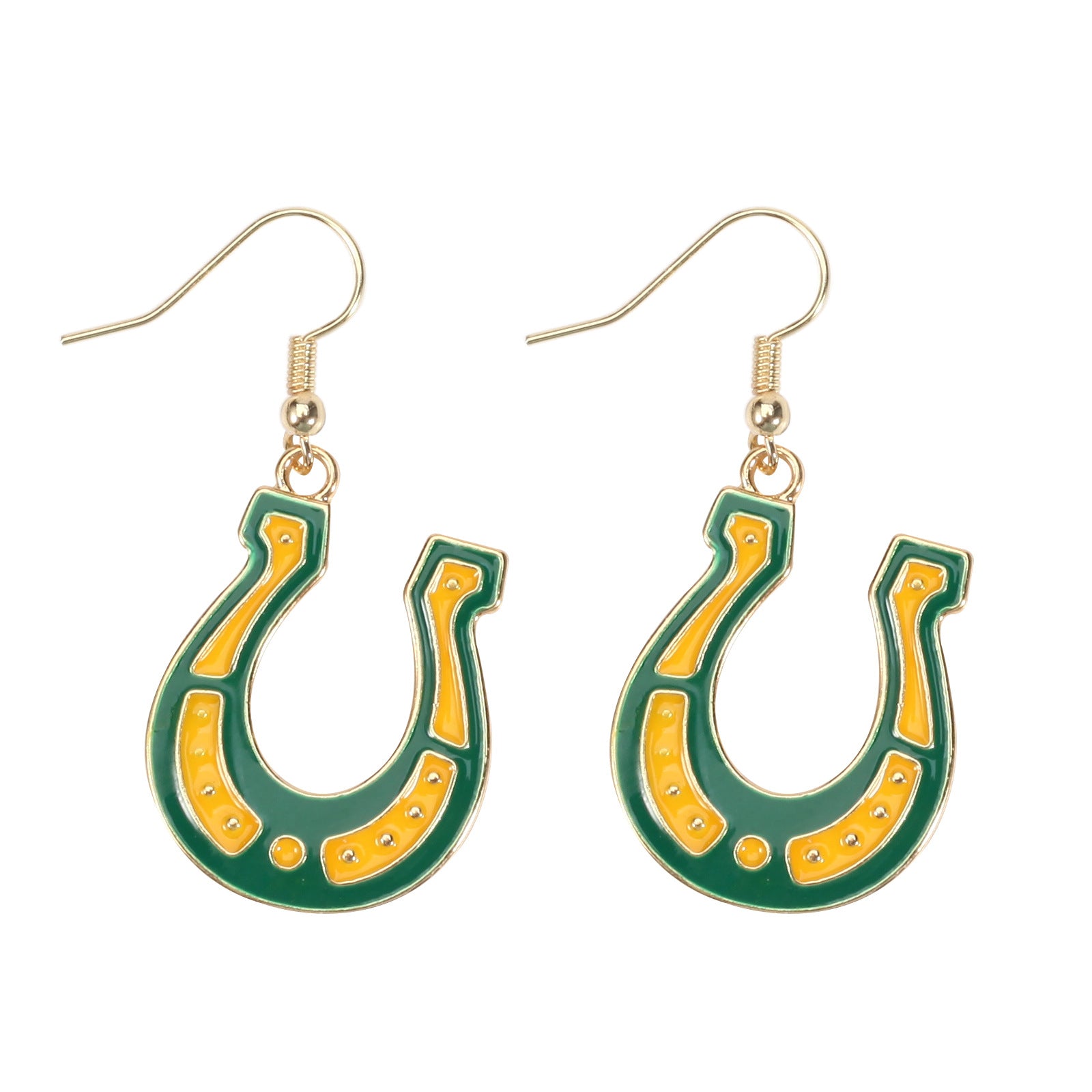 Wholesale St.  Patrick' s Day Clover Hat Flag Wine Glass Earrings