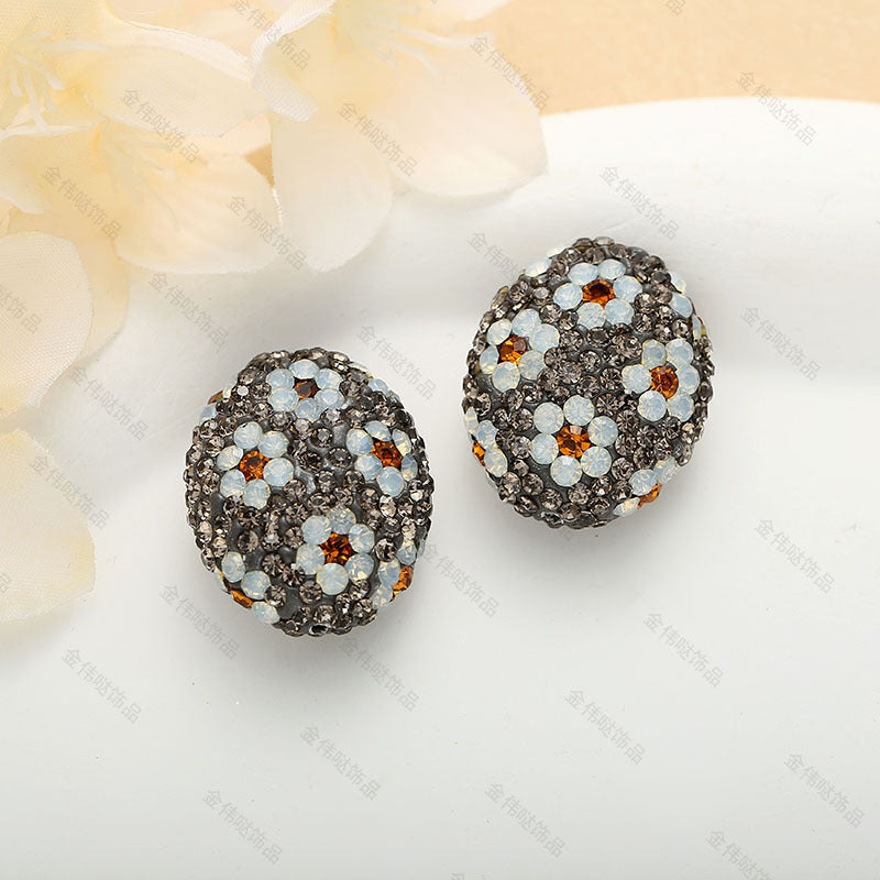 Wholesale 10pcs Plum Blossom Colorful Diamond Beads