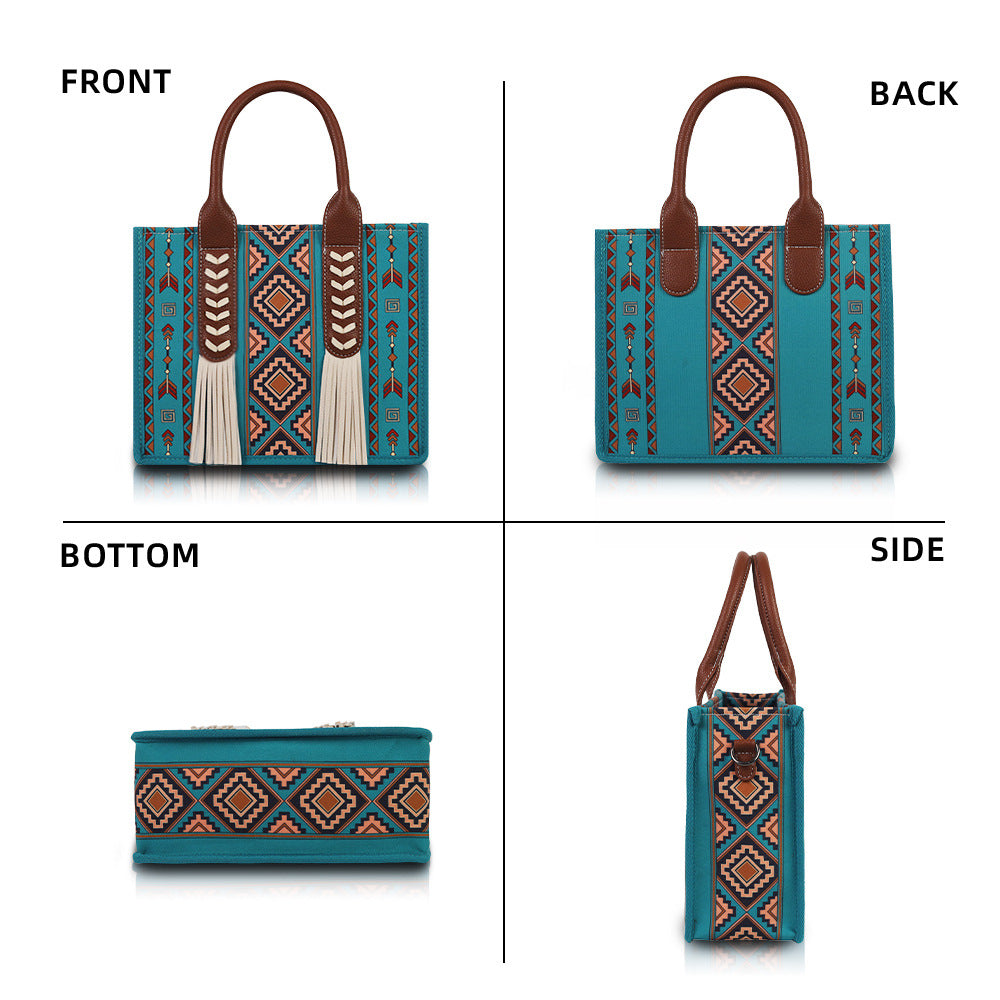 Wholesale Bohemian tote bag ethnic style tassel personality mother and child bag