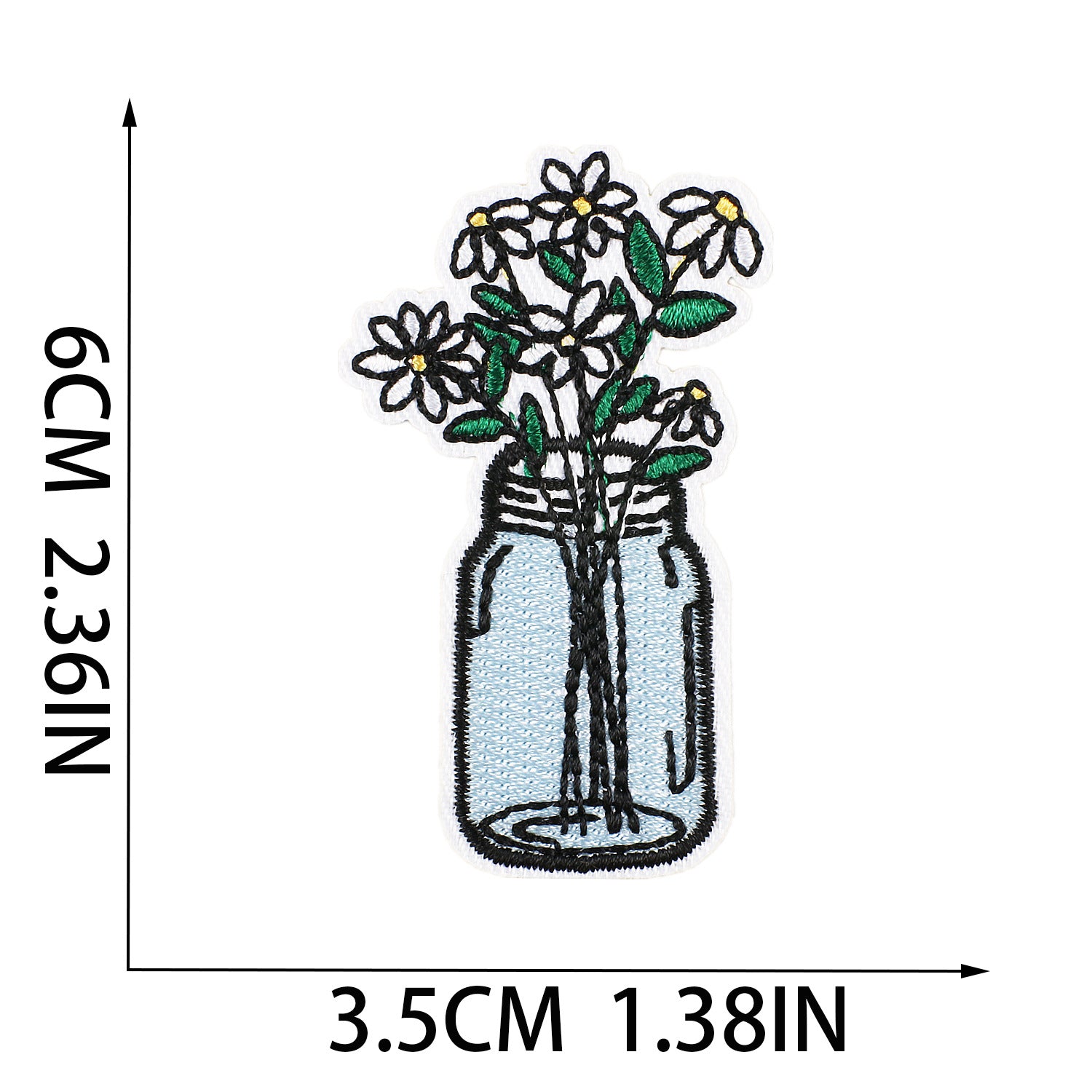 Wholesale Cute Flower, Grass and Bee Embroidery Patch FS