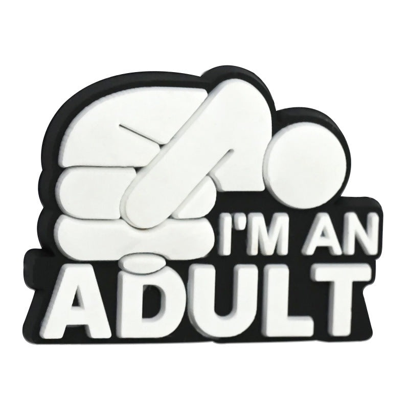 Wholesale Random 100pcs Colored phrase English through-hole Focal Beads