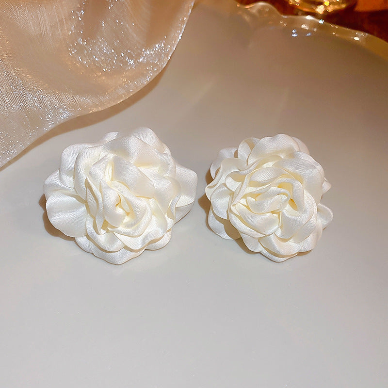 Wholesale Vintage Fabric Flower Sweet Necklace Bracelet Earring Set