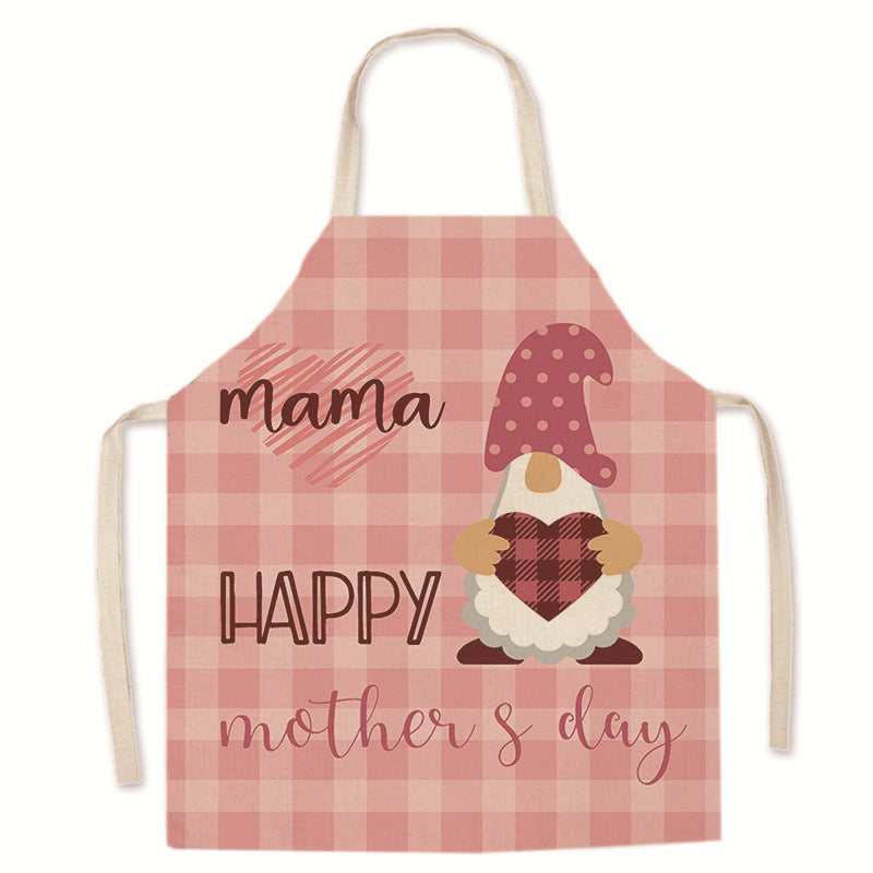 Wholesale Mother's Day Printed Apron Anti-Stain Linen Apron Home