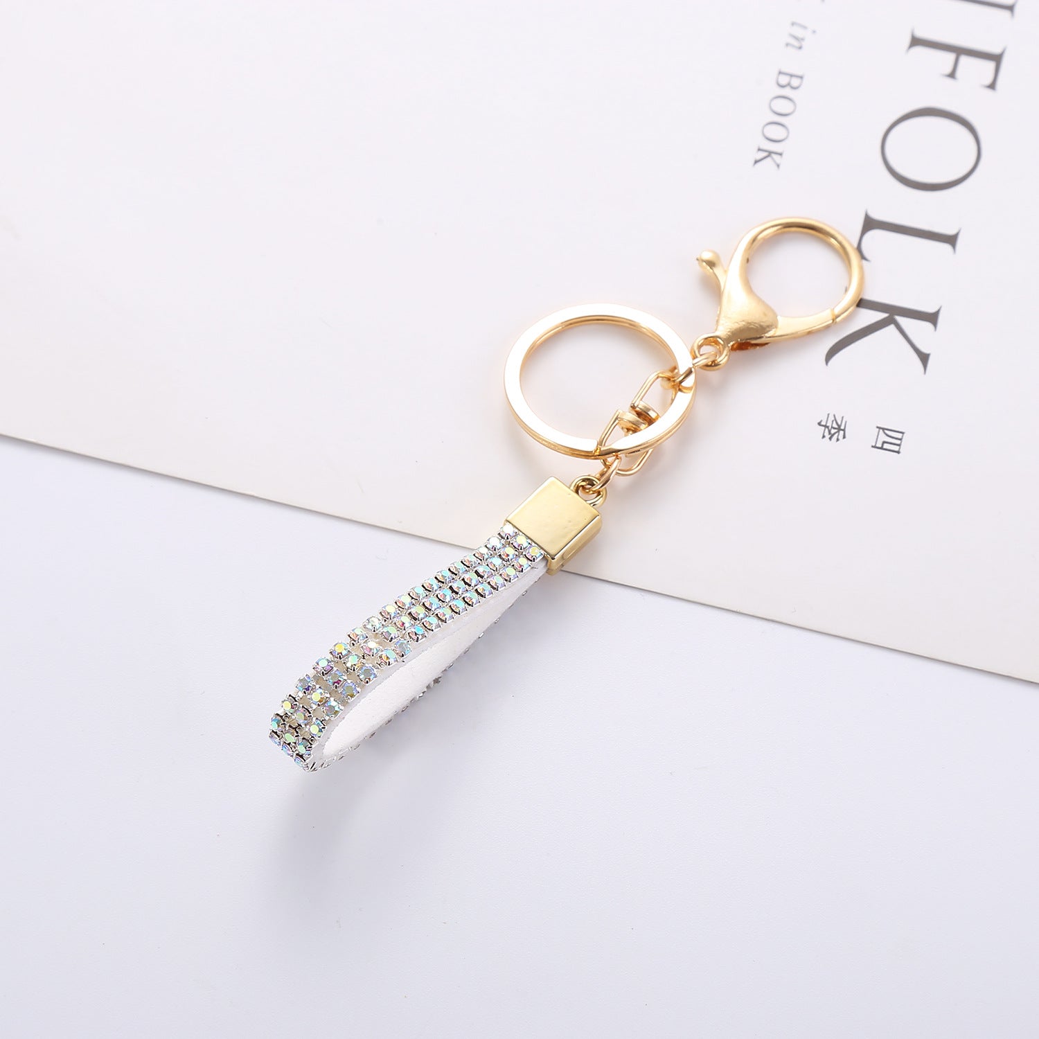 Wholesale Diamond Studded Anti Lost Bag Pendant Car Keychains
