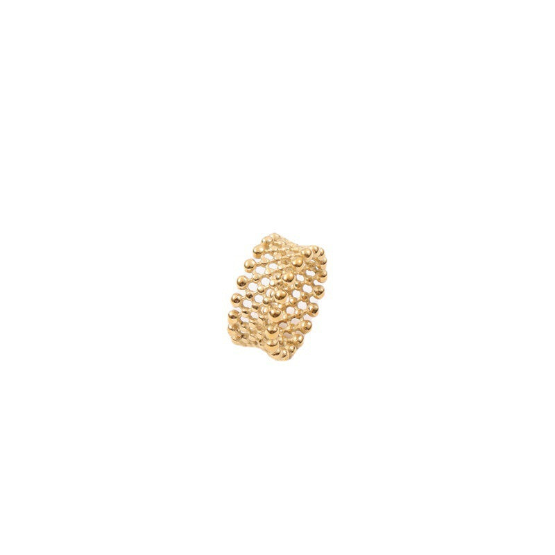 Wholesale 18k Gold Small Round Beads Matrix Arrangement Ring