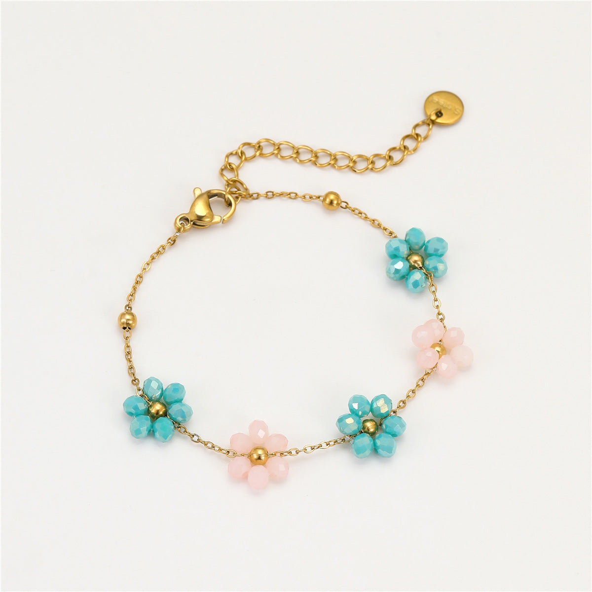 Wholesale Colorful Flower Beaded Bracelet