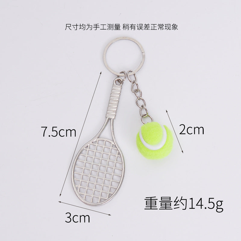 Wholesale 5pcs Mini tennis racket keychain