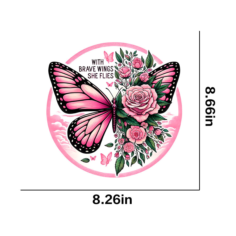 Wholesale 10pcs  color butterfly printing hot stamping  UV DTF Ready to Press Transfers Wraps