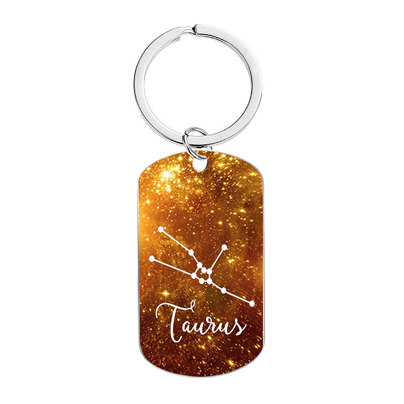 Wholesale of Twelve Constellations Metal Keychains