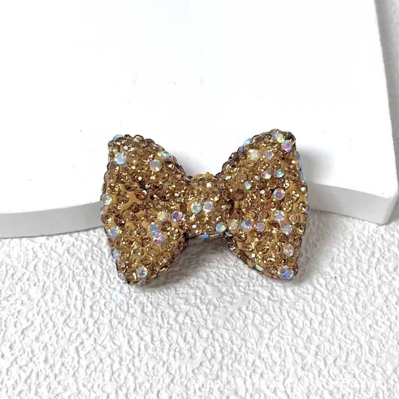 Wholesale 10pcs colored bow-tie shaped crystal beads