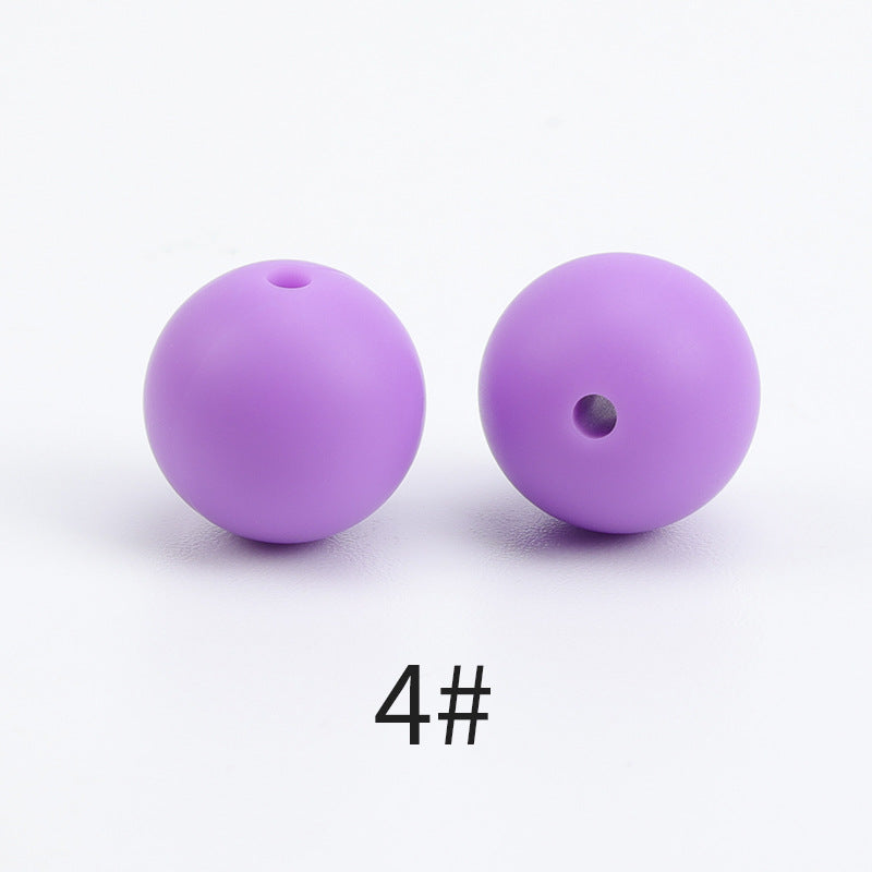 Wholesale 100pcs Round Color Silicone Loose Beads