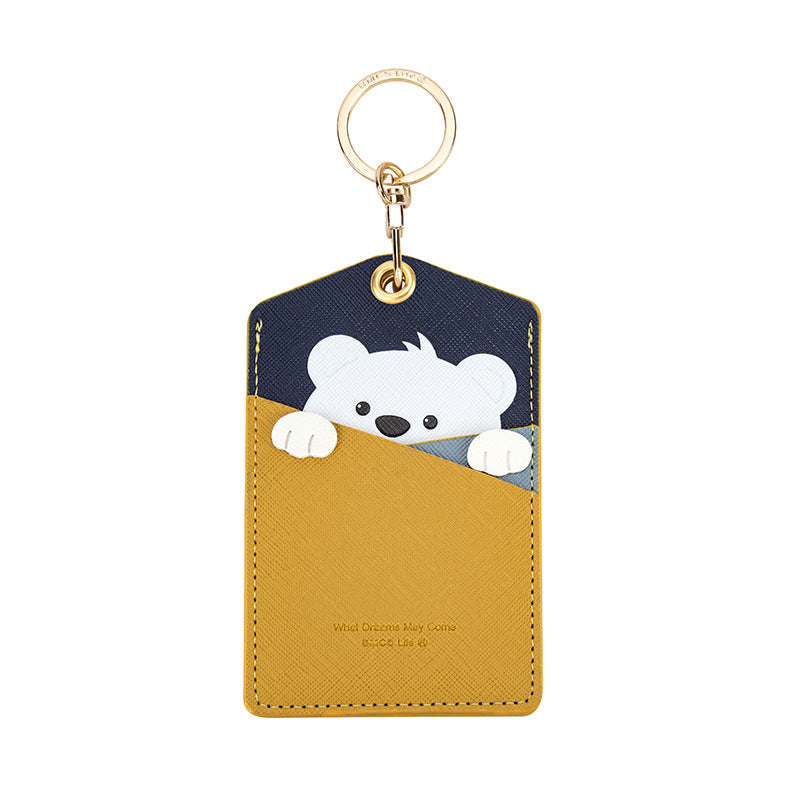 Wholesale PU Pendant ID Card Sets, Cartoon Animal Keychains