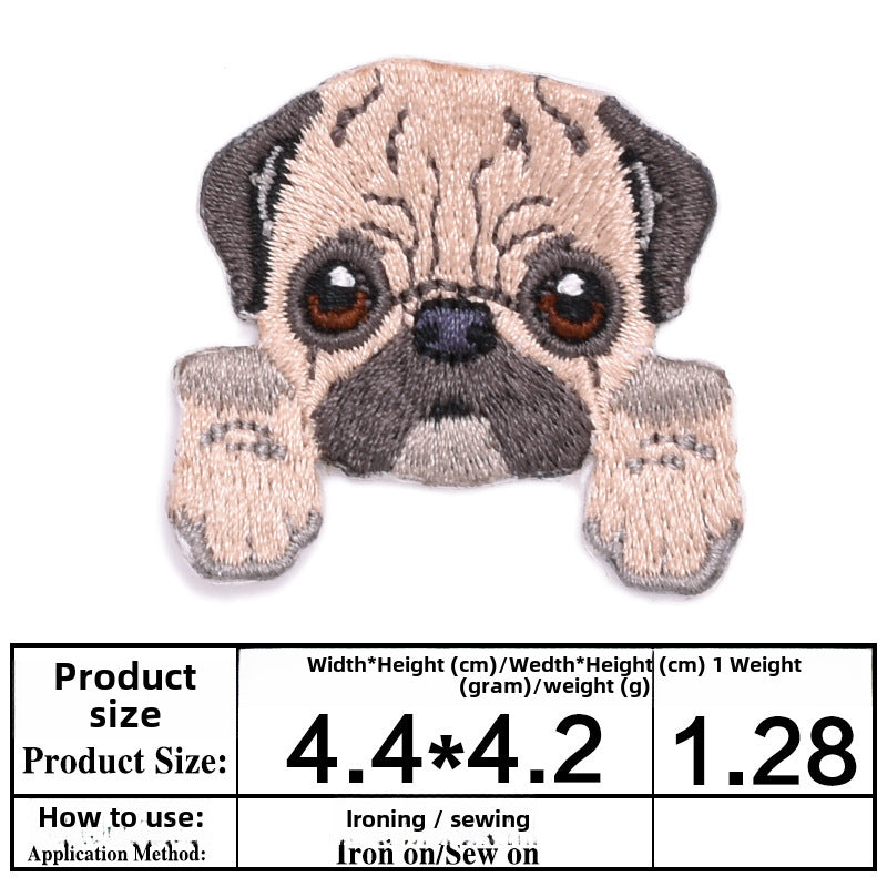 Wholesale Puppy Head Animal Embroidery Patch