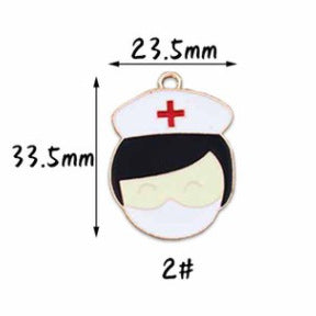 Wholesale 10pcs Doctor Nurse Thermometer Alloy Oil Drop Pendant Diy Pendant