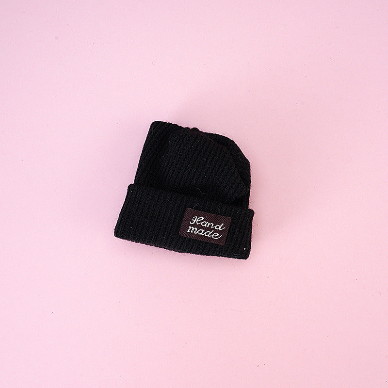 Wholesale Fashionable Plush Hat with Tag for 6-Inch Doll Casual Versatile Doll Clothes Suitable for Teenage Boys And Girls