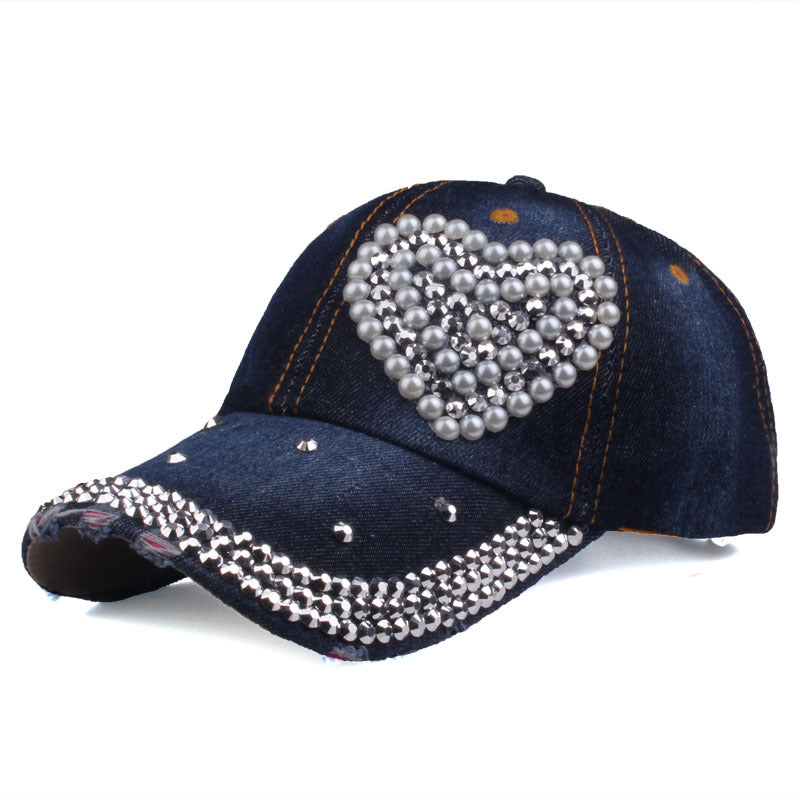 Wholesale Cotton Heart Pattern Outdoor Sun Protection Baseball Cap