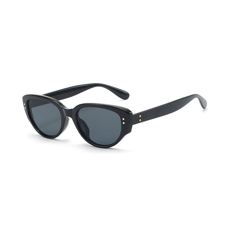 Wholesale Black and white beige cat-eye sunglasses
