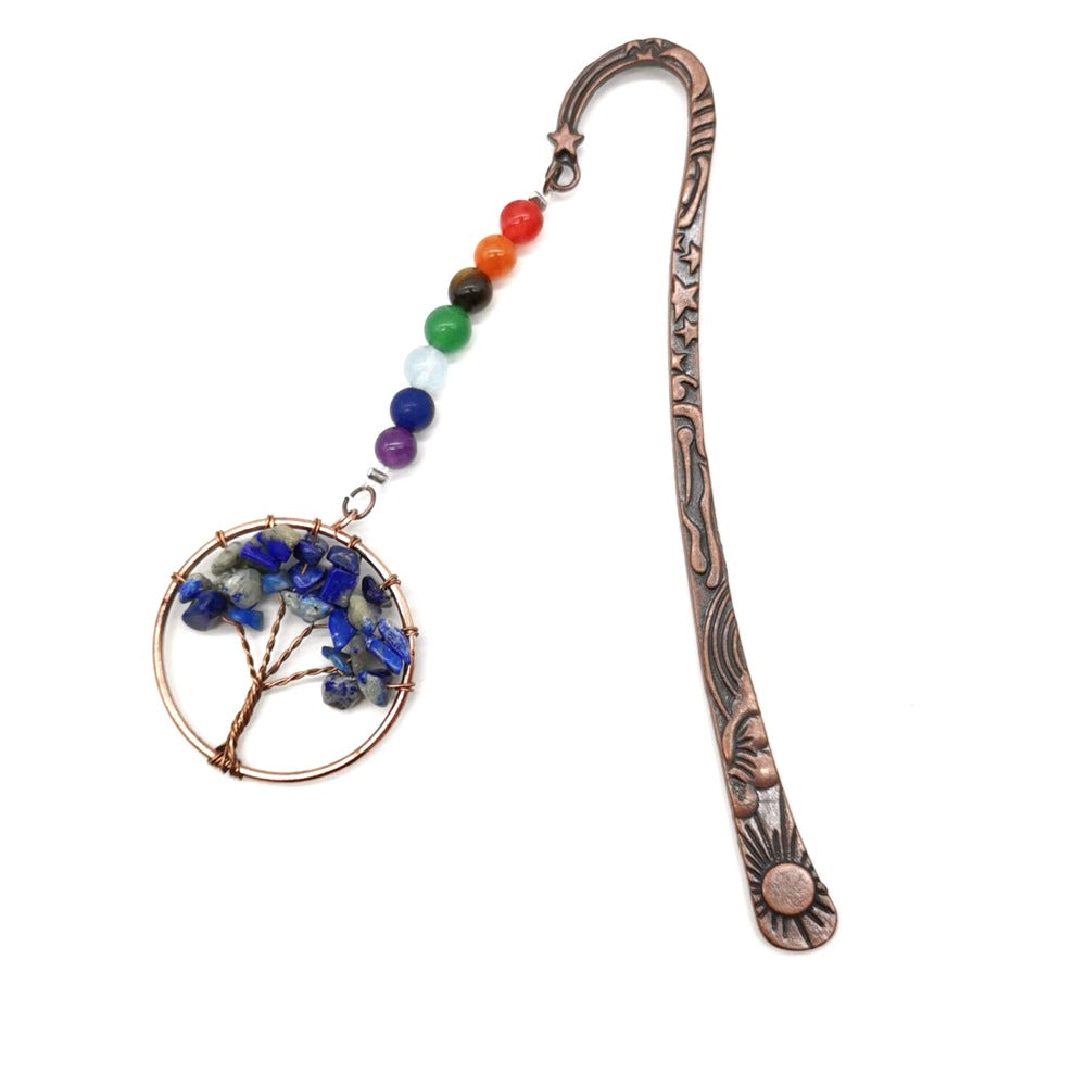 Wholesale Natural Gravel Crystal Tree of Life Bookmarks