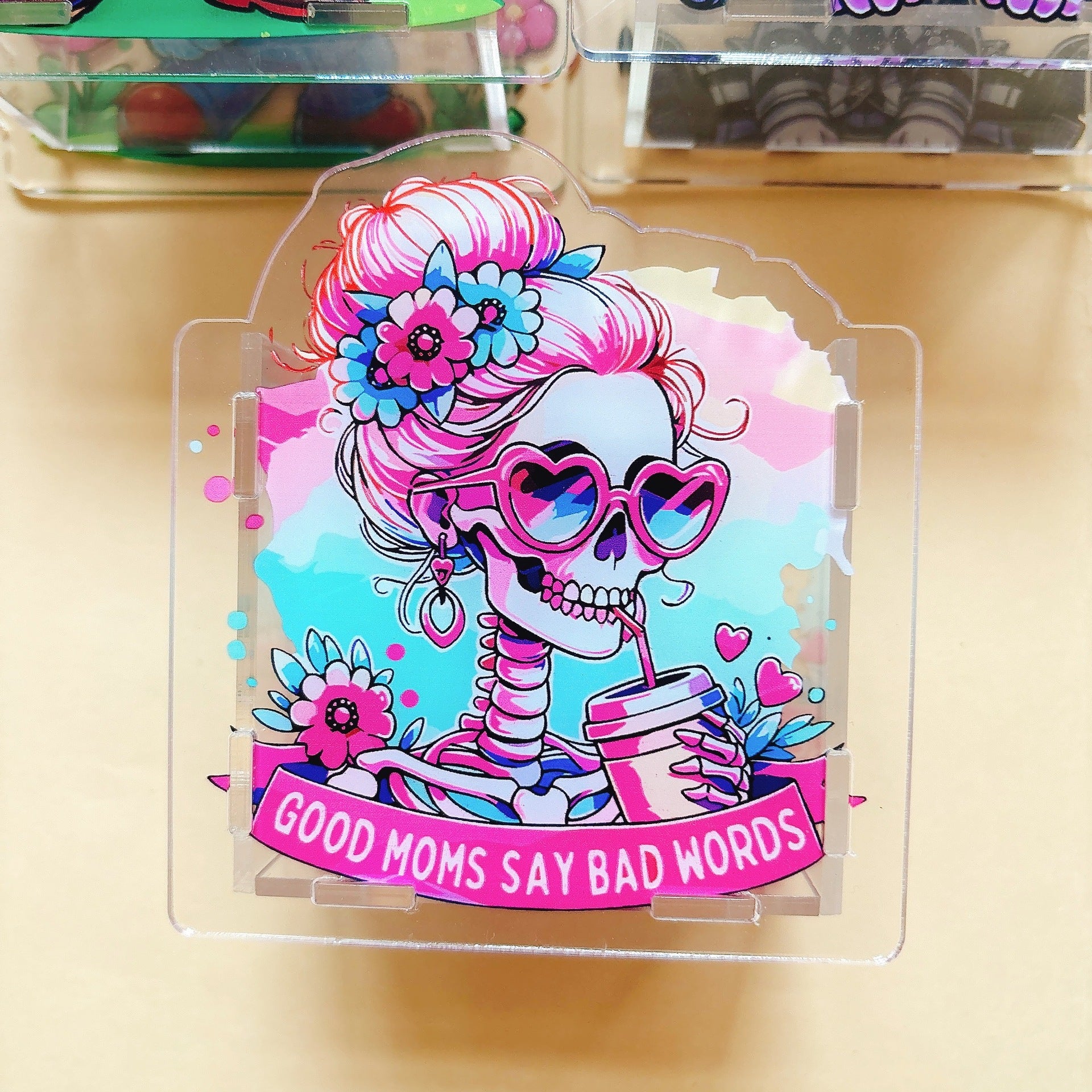 Wholesale  pen holder stationery case acrylic pen case creative gift cosmetic case 10cm