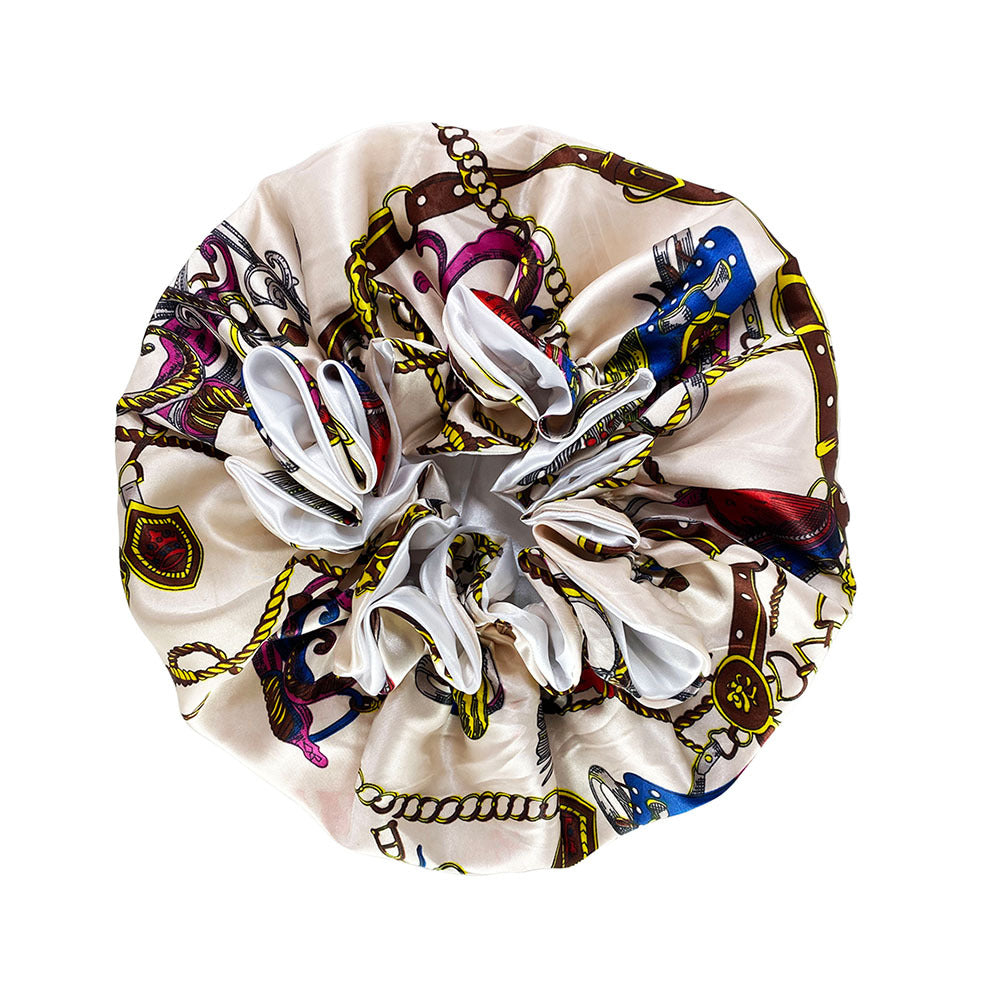 Planta de doble capa de poliéster al por mayor sombreros para dormir impresos