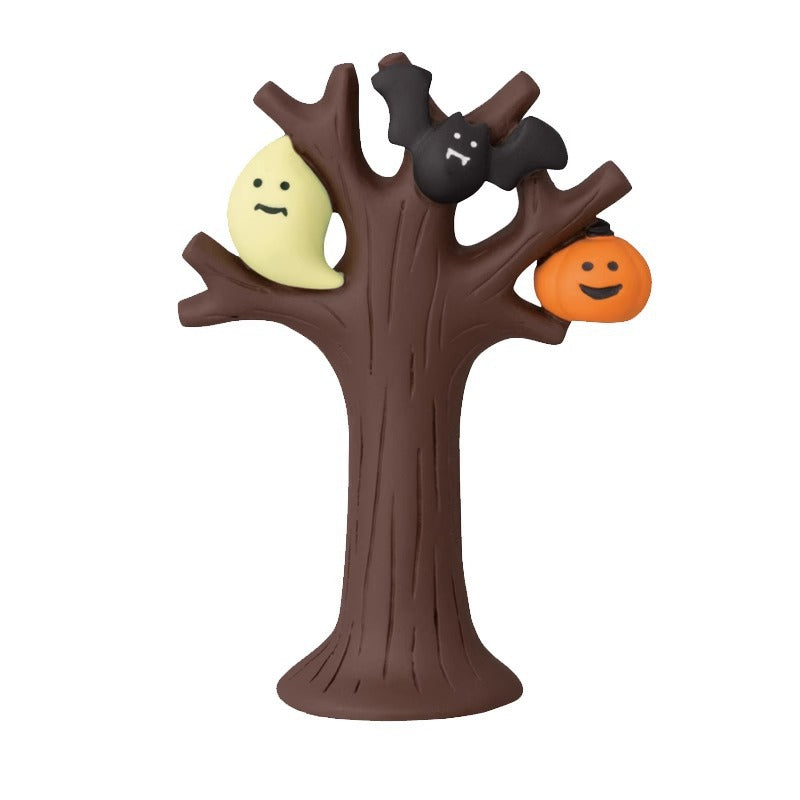 Wholesale  Themed Clown Cat Pumpkin Miniature Resin Scene Ornament For Home Decor Gift