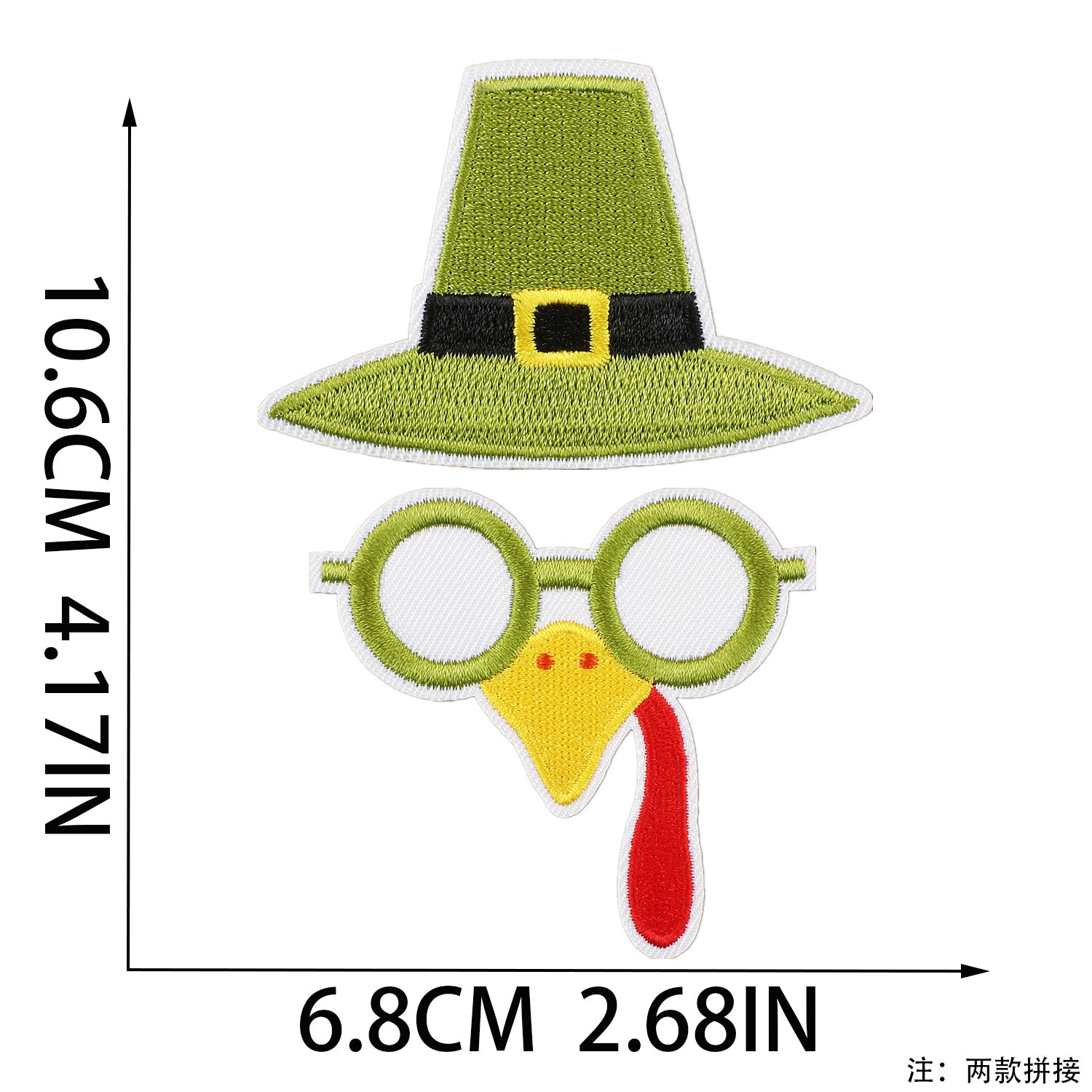 Wholesale Embroidered Patches Thanksgiving Theme Pumpkin Maple Leaf Corn Polyester Thread DIY Clothing Decorative Craft Supply