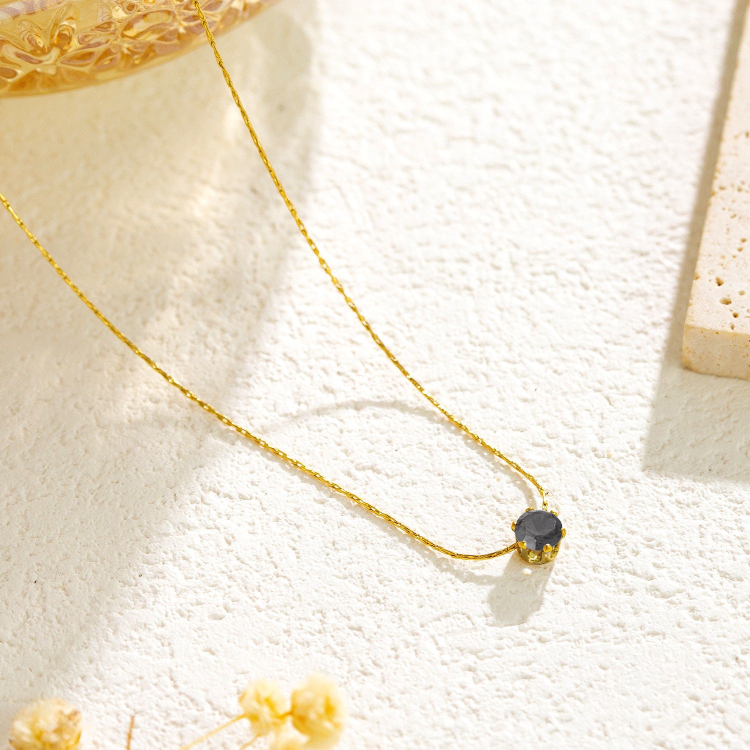 Wholesale Zircon Necklace  All-match Collarbone Chain Titanium Steel Necklace