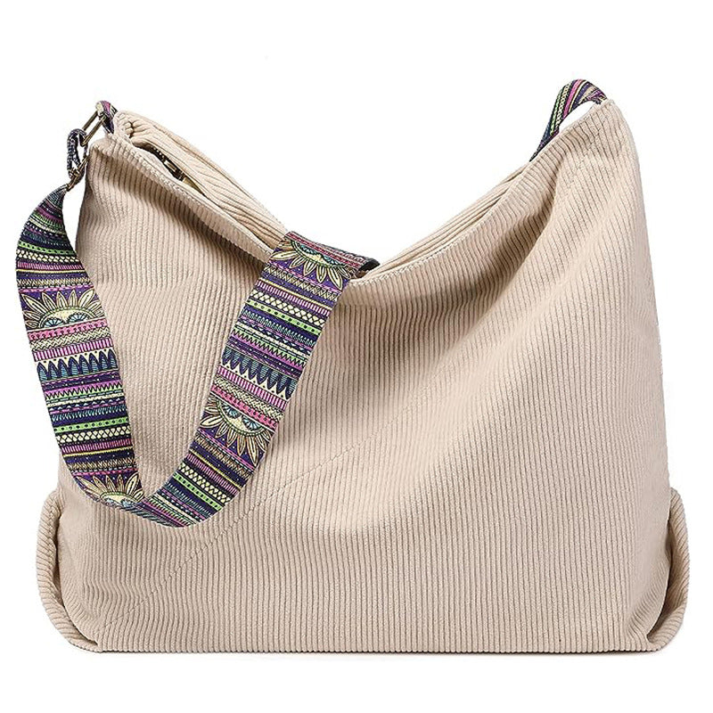 Wholesale Corduroy High-capacity Single Shoulder Crossbody Women's Bags