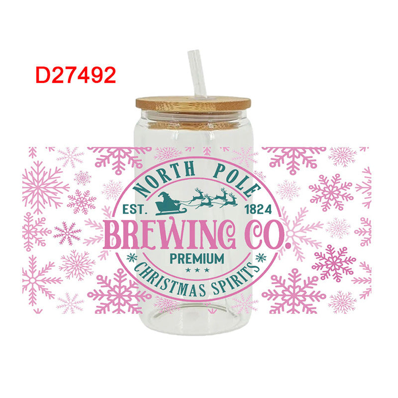 Wholesale UV Transfer Paste Glass Crystal Label Crystal Paste 16oz Cup UV DTF Wraps