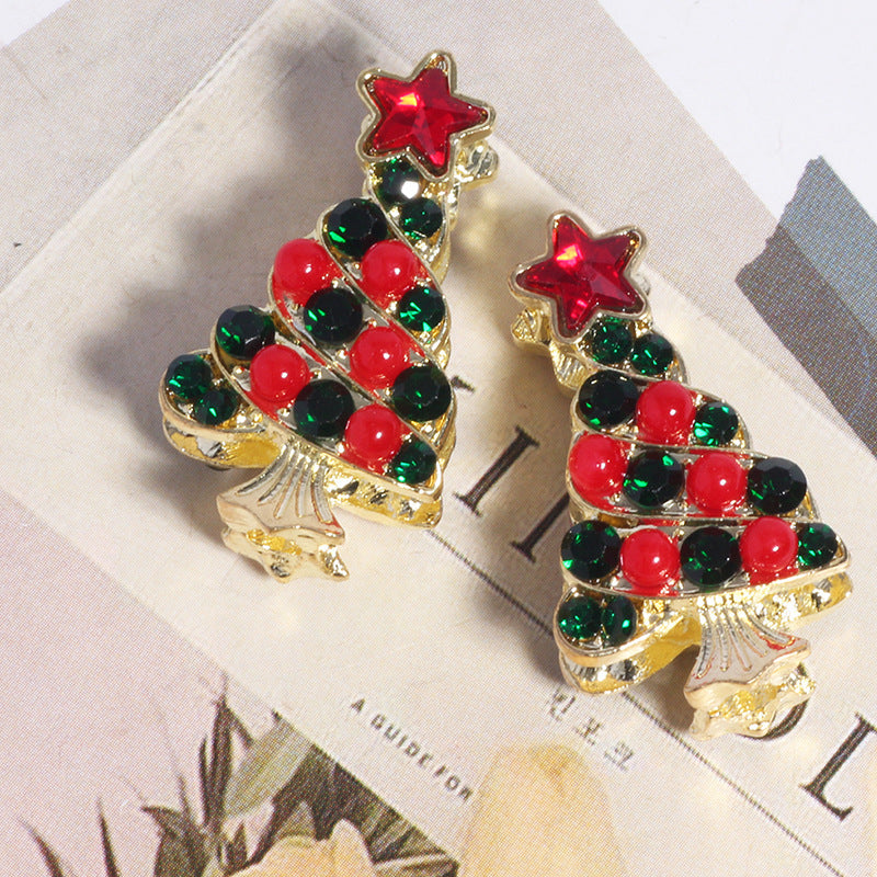 Wholesale 5pcs colorful Christmas tree Crystal Beads