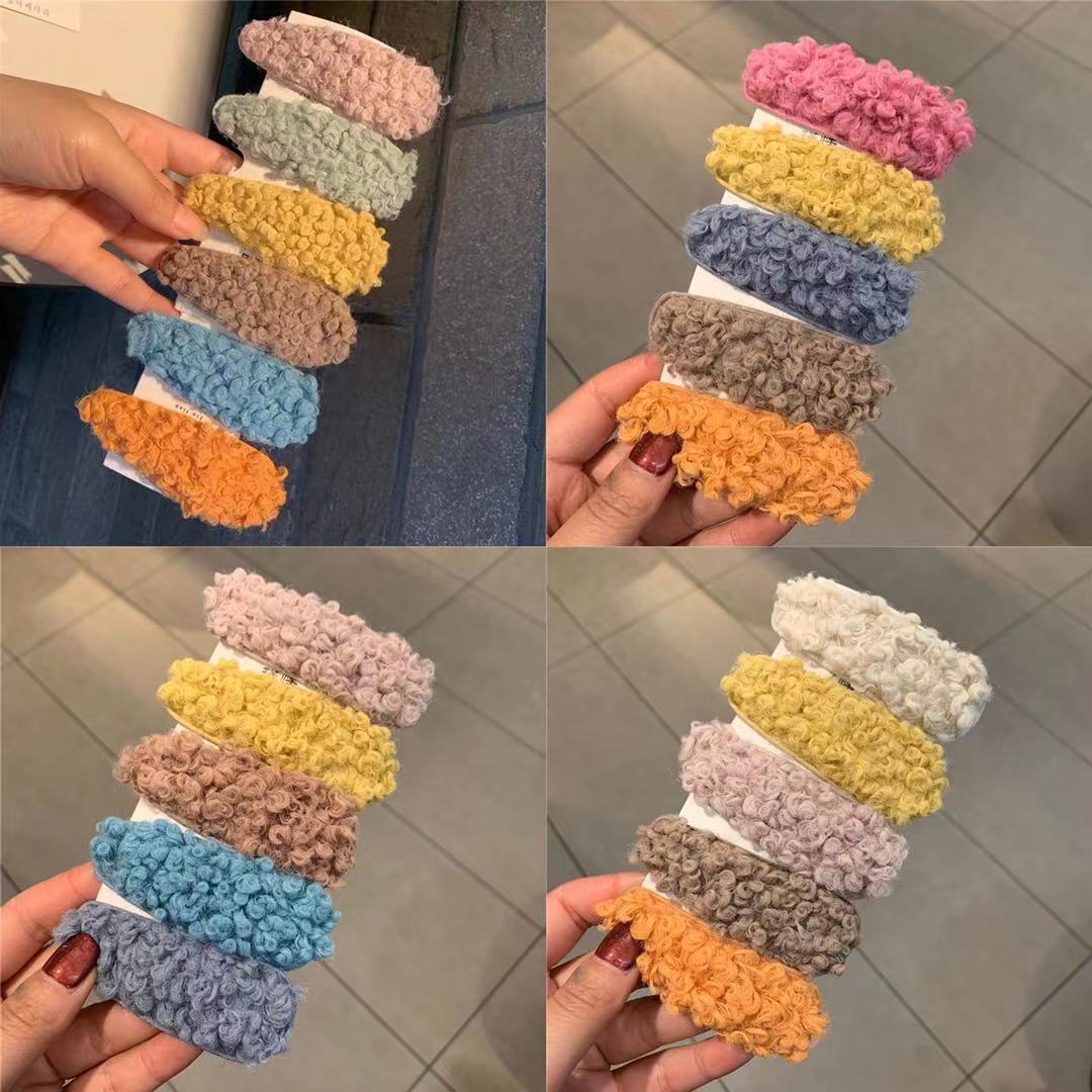 Wholesale Lamb Plush Hair Clips