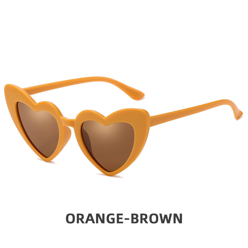 Wholesale Children's Retro Personality Love Style Anti-ultraviolet Sunglasses