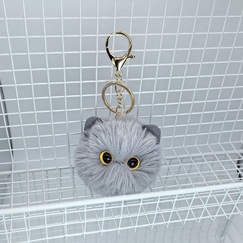 Wholesale Blush cat ball mountain mountain handmade plush doll keychain pendant girl heart schoolbag ornaments