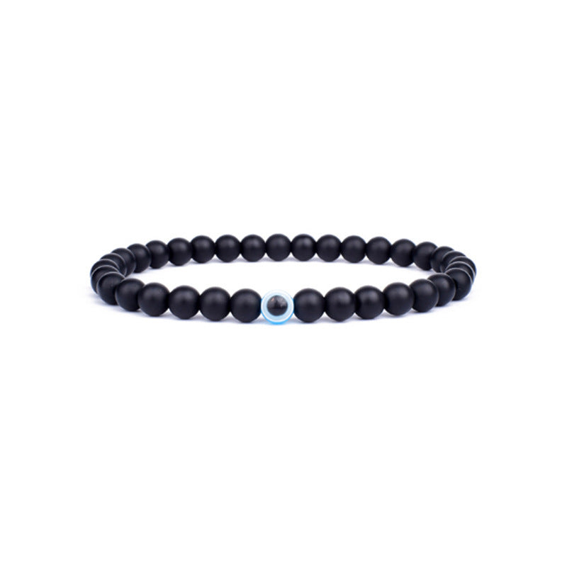 Wholesale 6Mm Natural Stone Evil Eye Stretch Bracelet Handmade Peacock Stone Jewelry Accessory Chic Fashion For Party And Gift Giving