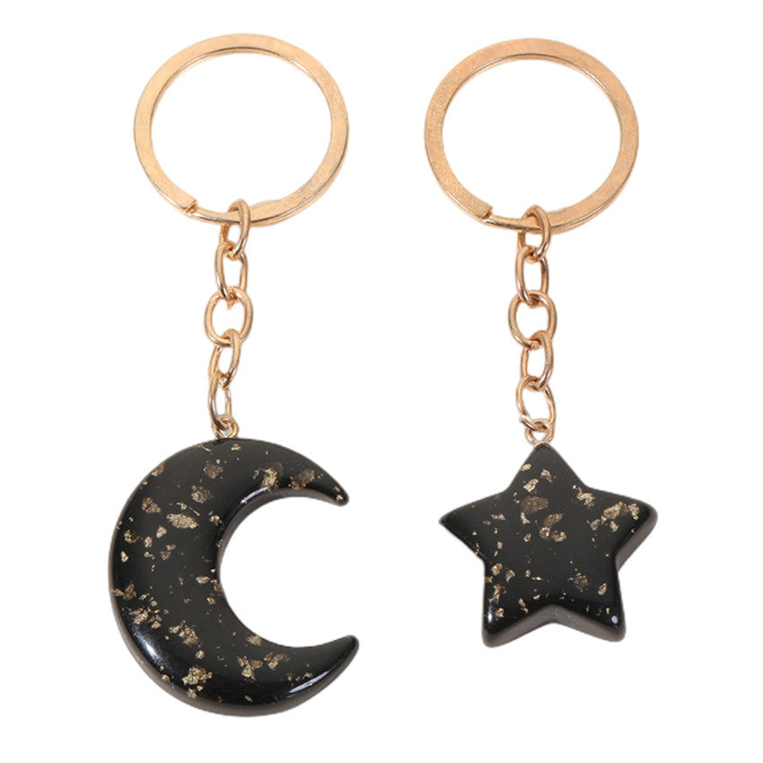 Wholesale Acrylic Pentagram Moon Keychain