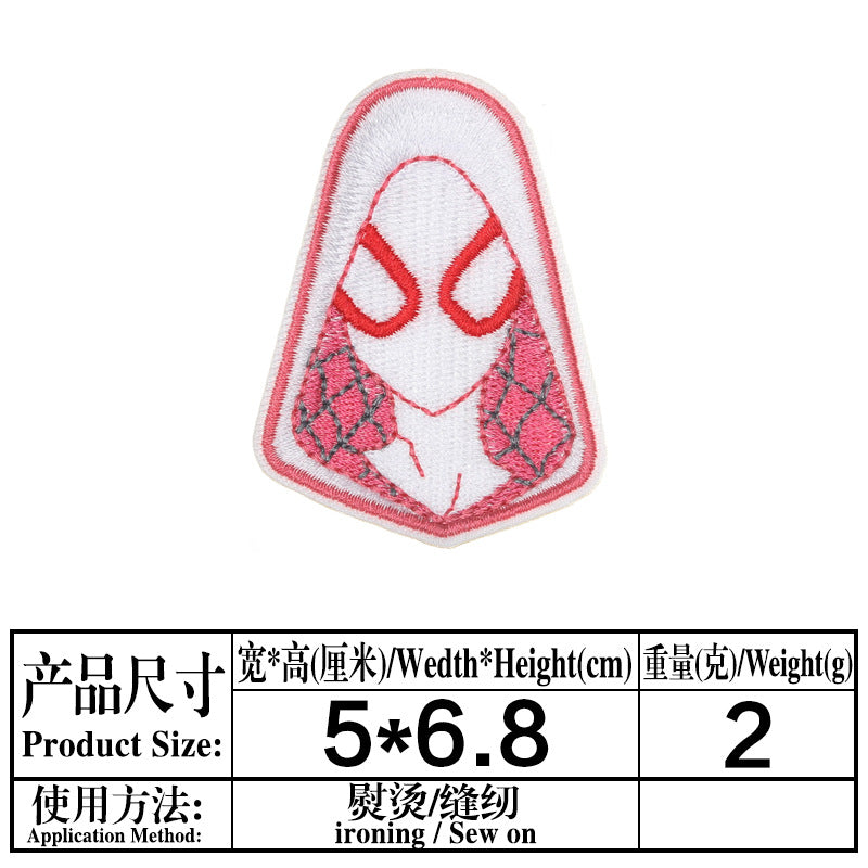 Wholesale 10 Pack Cartoon Embroidered Patch Set Sup erhero Theme DIY Sew On Patches For Clothing Bags Towels Fashion Accessory For Resale MysteryZone