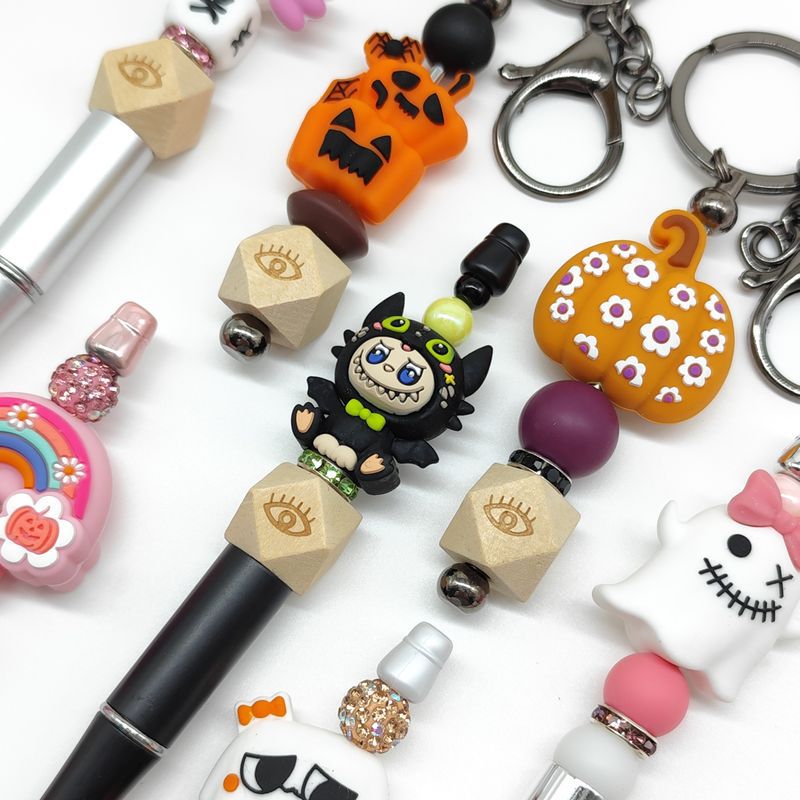 Wholesale   20pcs Cartoon Halloween  Silicon Beads   Focal Beads
