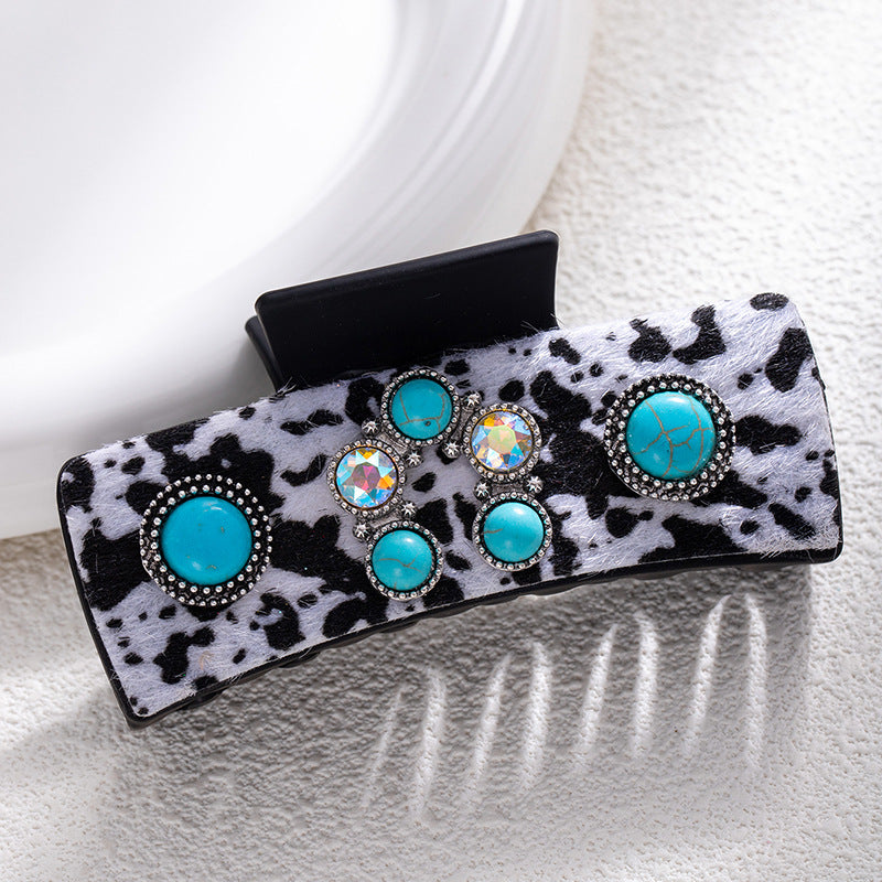 Wholesale Bohemian turquoise western style clip leather clip