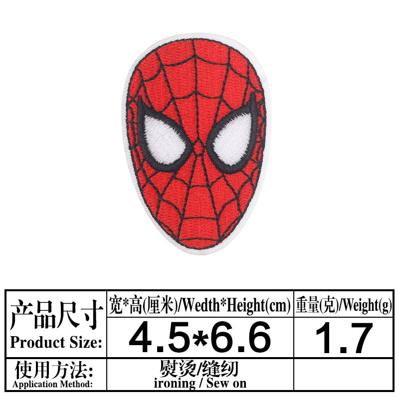 Wholesale 10 Pack Cartoon Embroidered Patch Set Sup erhero Theme DIY Sew On Patches For Clothing Bags Towels Fashion Accessory For Resale MysteryZone