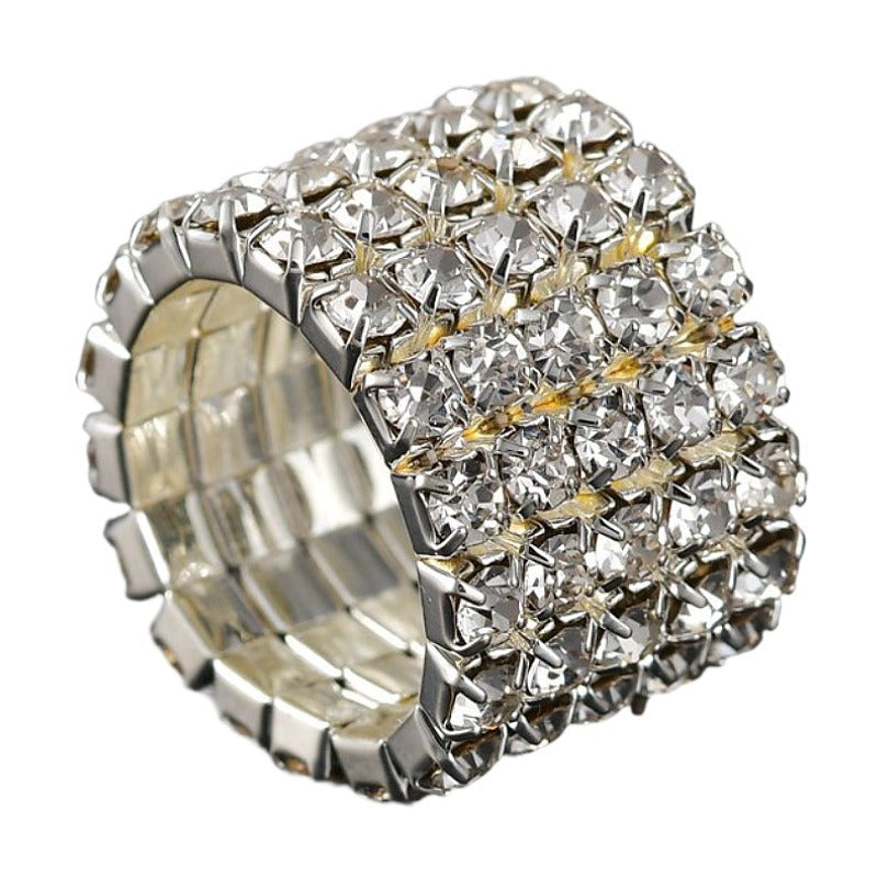 Wholesale multi row diamond rings Rhinestone Rings