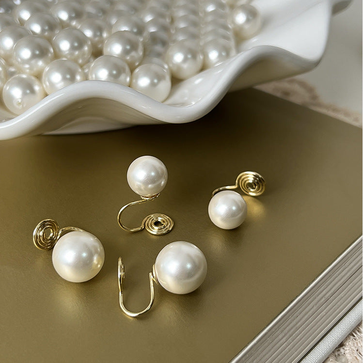 Wholesale 925 silver mosquito coil tray pearl ear clip