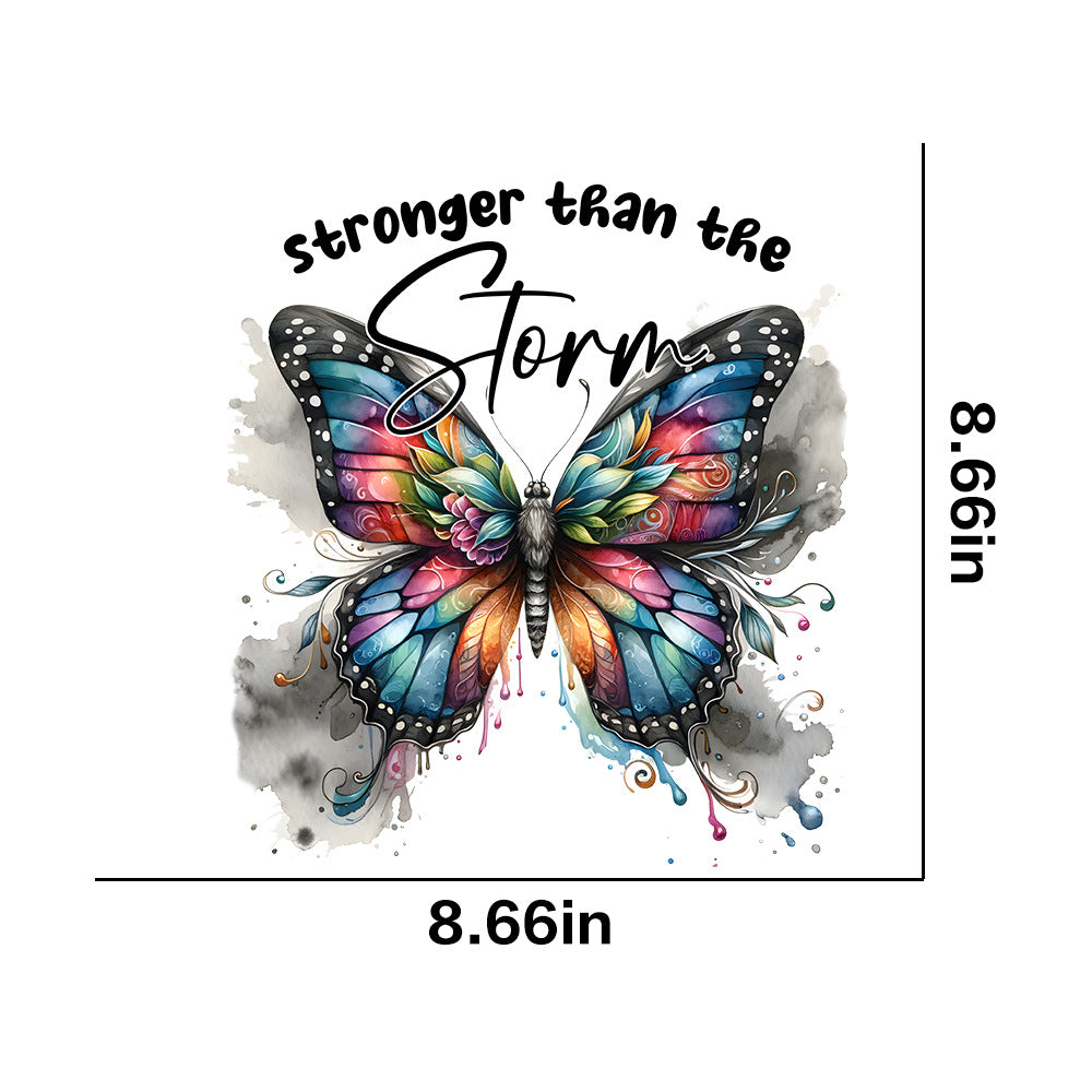 Wholesale 10pcs  color butterfly printing hot stamping  UV DTF Ready to Press Transfers Wraps