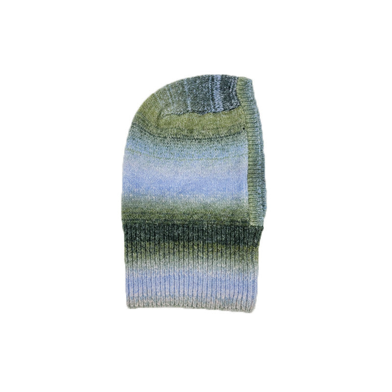 Wholesale Niche Gradient Knitted Balaclava Hat