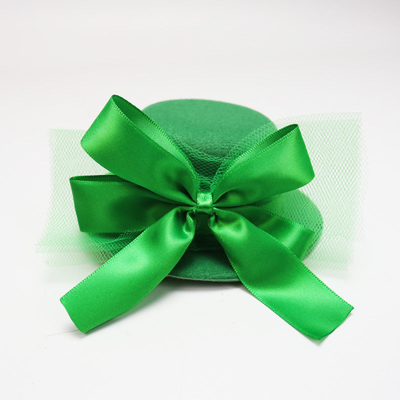 Wholesale St Patrick' s Day Headwear Shamrock Green Hair Clips