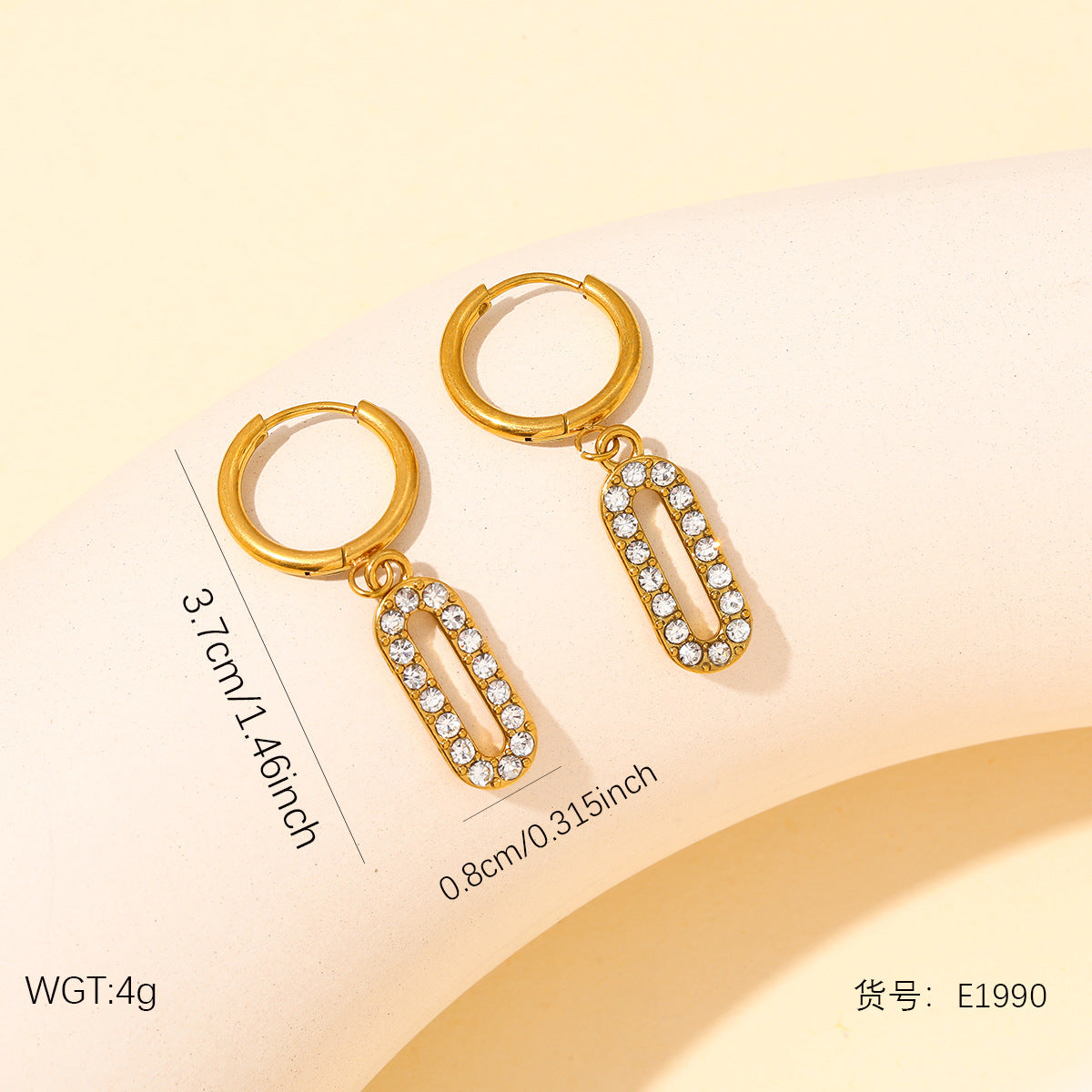 Wholesale Stainless steel jewelry women' s necklaces and earrings light luxury style